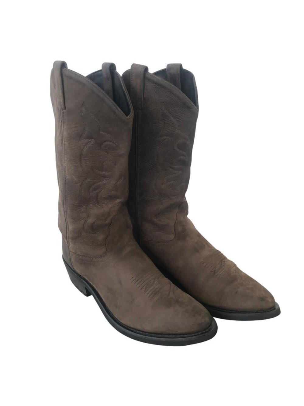 Old West Mens Brown Leather Cowboy Western Boots 11.5 D